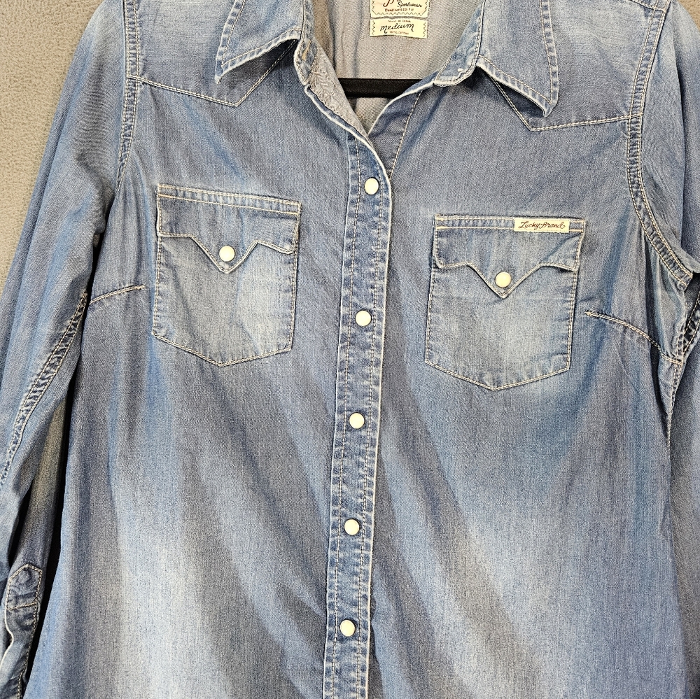 Lucky Brand Blue Denim Mini Dress - Picture 2 of 11